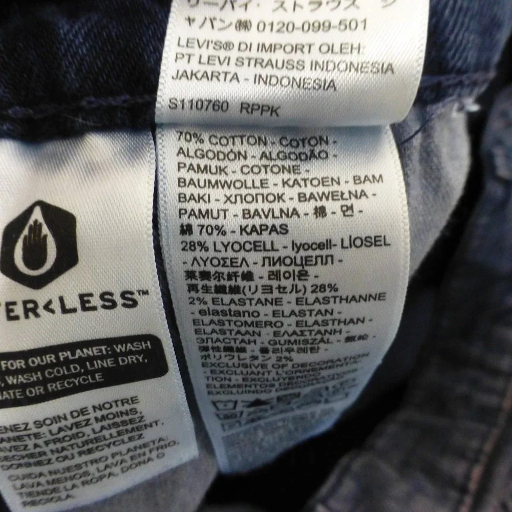 Levi's 511 Jeans Mens 34x32 Slim Fit Stretch Straight Denim Blue